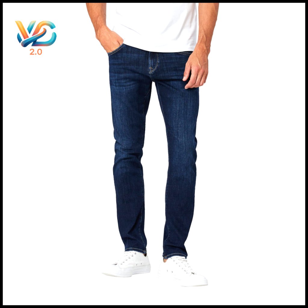 Slim Leg Denim Jeans Modern Classic Casual Sustainable Tencel Blend